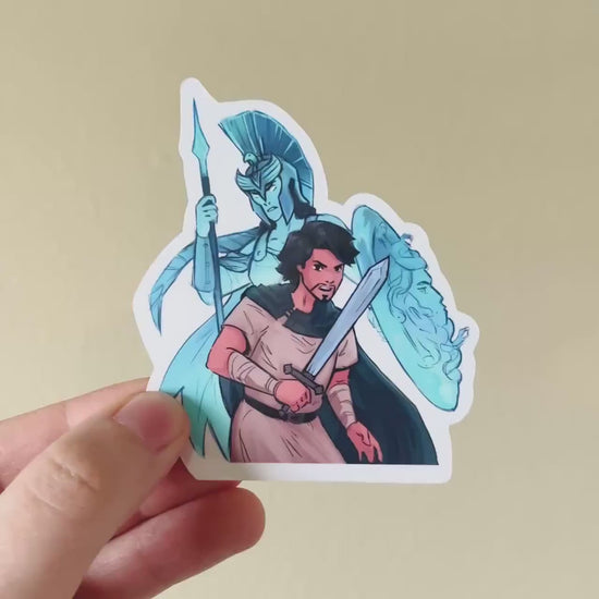 Odysseus and Athena | Odyssey Sticker